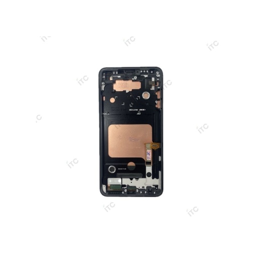 [L5131] LG isai V30+ リペアパネル（枠付き） 黒