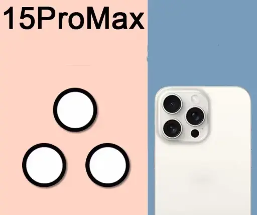 [S0551] iPhone 15Pro Max カメラレンズ  枠無し (1セット)