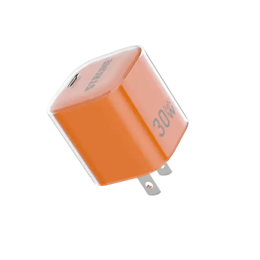 [Z6064] 快速充電アダプター  オレンジ(30W)
