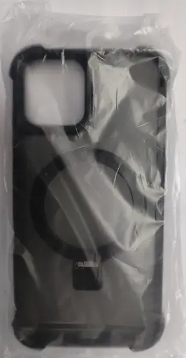 [Z6074] iPhone 12/12Pro マグネットスタンドケース ソフト ブラック