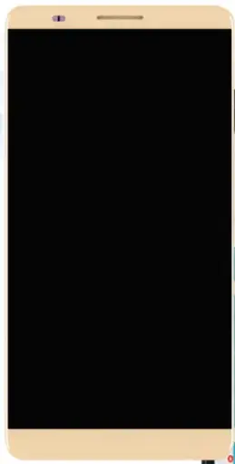 [L6447] HUAWEI mate7 フロントパネル ゴールド