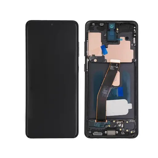 [L5533] Galaxy S20 4G/5G  フロントパネル 互換品 （枠付き）黒