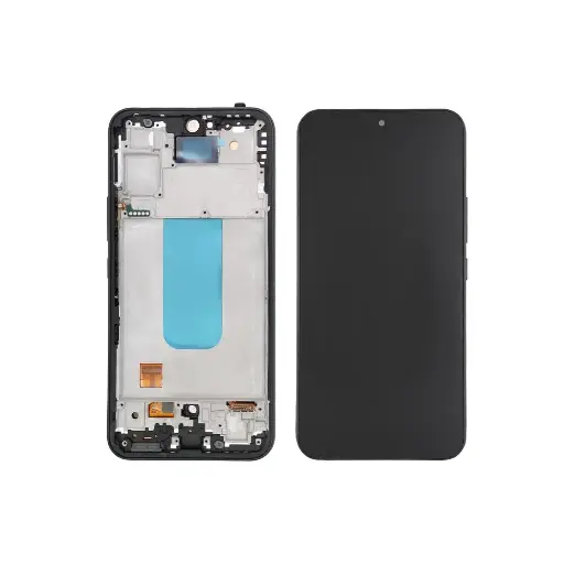 [L5541] Galaxy A54 5G  フロントパネル 互換品 （枠付き）黒