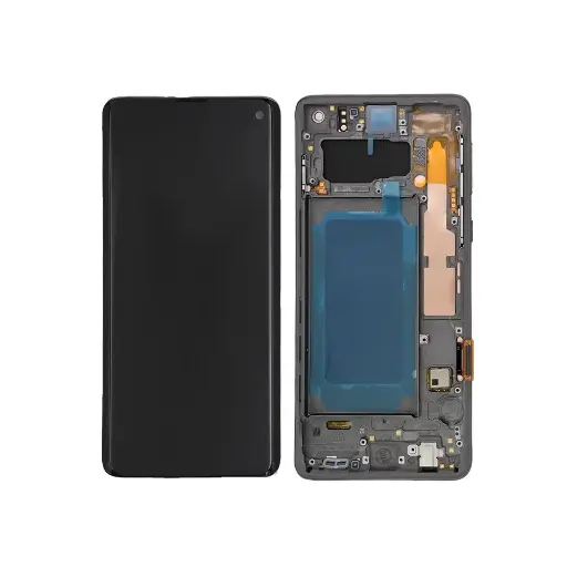 [L5543] Galaxy S10 フロントパネル 互換品 （枠付き）黒