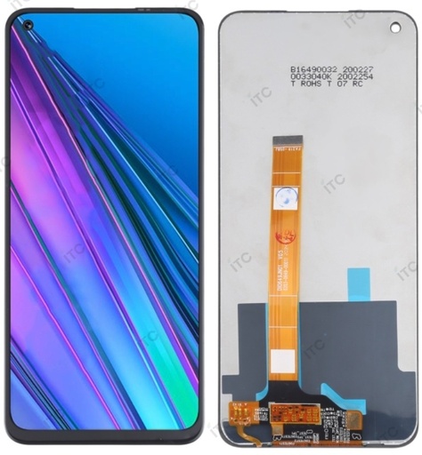 [L5555] OPPO A54 5G/A74/A93 5G/Reno 5Aフロントパネル 互換品 黒